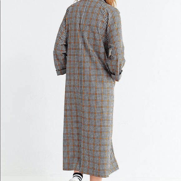 Urban Outfitters Checkered Duster Coat - Picture 3 of 5